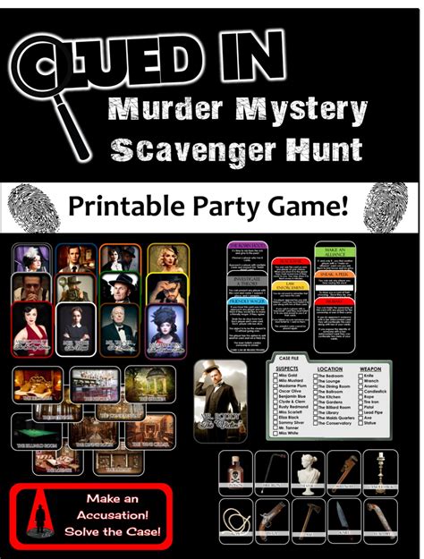 Printable Murder Mystery Game